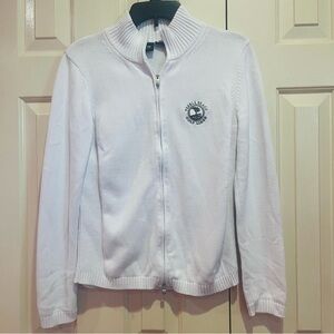 Pebble Beach Golf Links Full-Zip Sweater Size M White